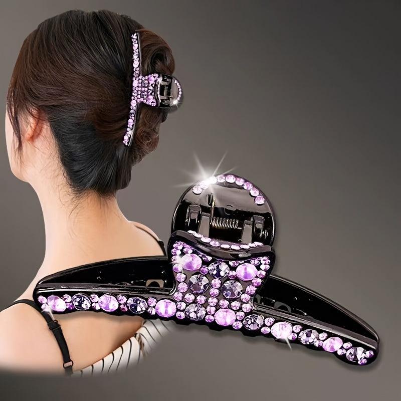 Rhinestone Hair Claw Clip Strong Hold Hair Jaw Clip