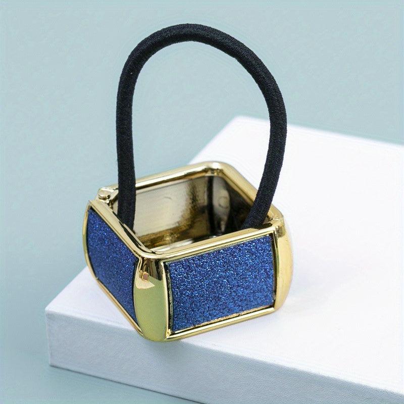 Glitter Ponytail Hair Tie Buckle Rubber Band Headwear