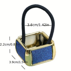Glitter Ponytail Hair Tie Buckle Rubber Band Headwear