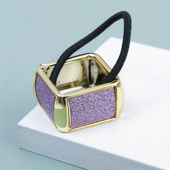 Glitter Ponytail Hair Tie Buckle Rubber Band Headwear