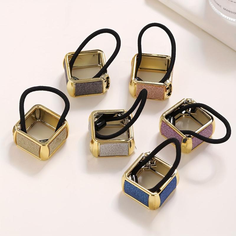 Glitter Ponytail Hair Tie Buckle Rubber Band Headwear