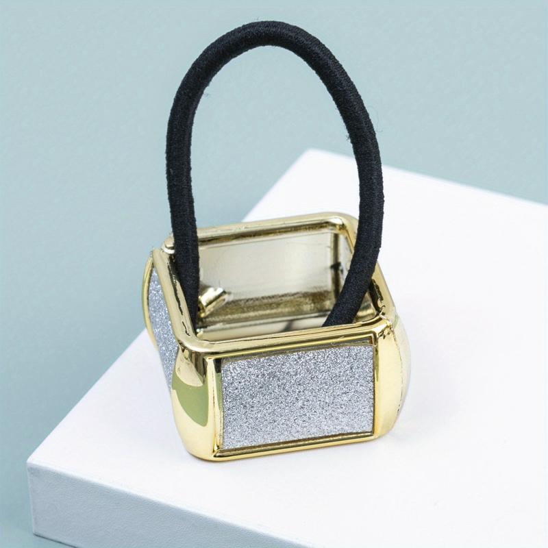 Glitter Ponytail Hair Tie Buckle Rubber Band Headwear