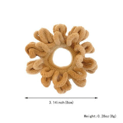 10 Pcs Seamless Thick Ponytail Plush Hair Tie for Women Vintage Hair Accessories