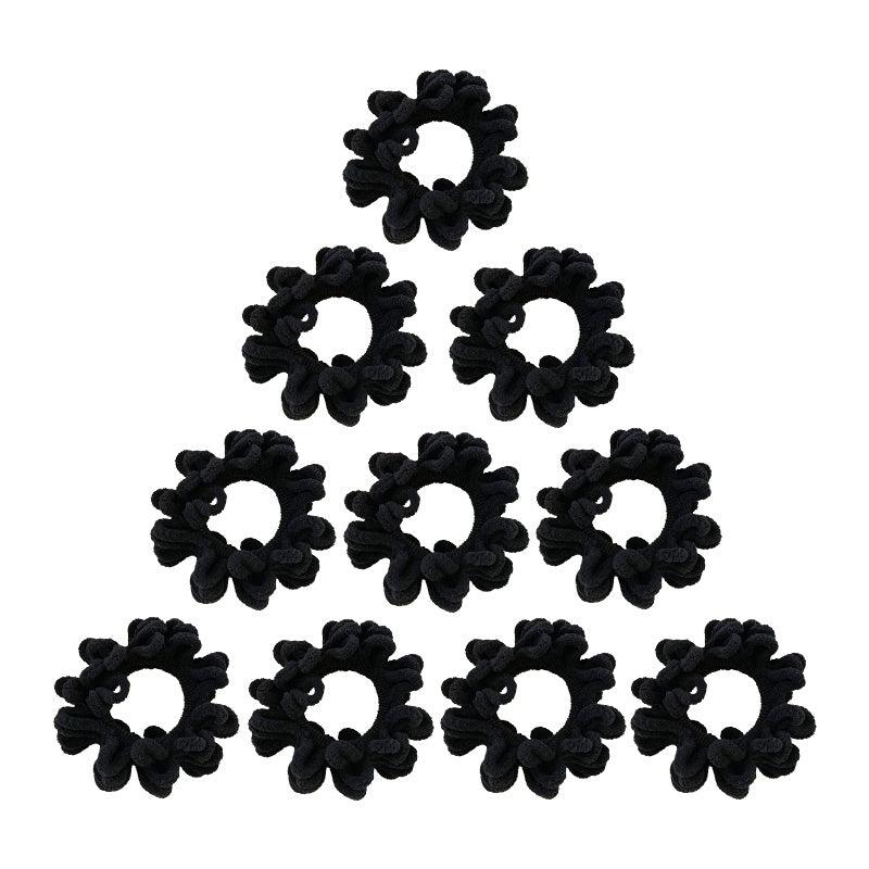 10 Pcs Seamless Thick Ponytail Plush Hair Tie for Women Vintage Hair Accessories