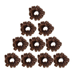 10 Pcs Seamless Thick Ponytail Plush Hair Tie for Women Vintage Hair Accessories