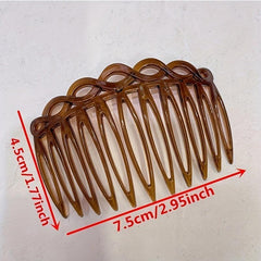 2pcs Retro Style Hair Comb Pin For Bun Side Hair Bang