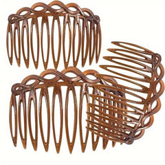 2pcs Retro Style Hair Comb Pin For Bun Side Hair Bang