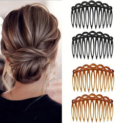 2pcs Retro Style Hair Comb Pin For Bun Side Hair Bang