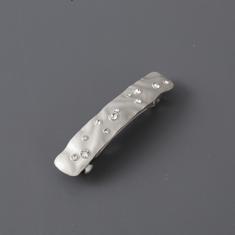 Rhinestone Rectangle Hair Clip for Women Girls