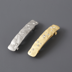 Rhinestone Rectangle Hair Clip for Women Girls