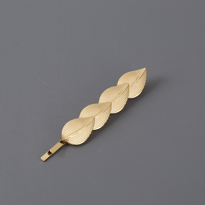 Vintage Alloy Leaf Hair Clip for Women Girls Hair Clip