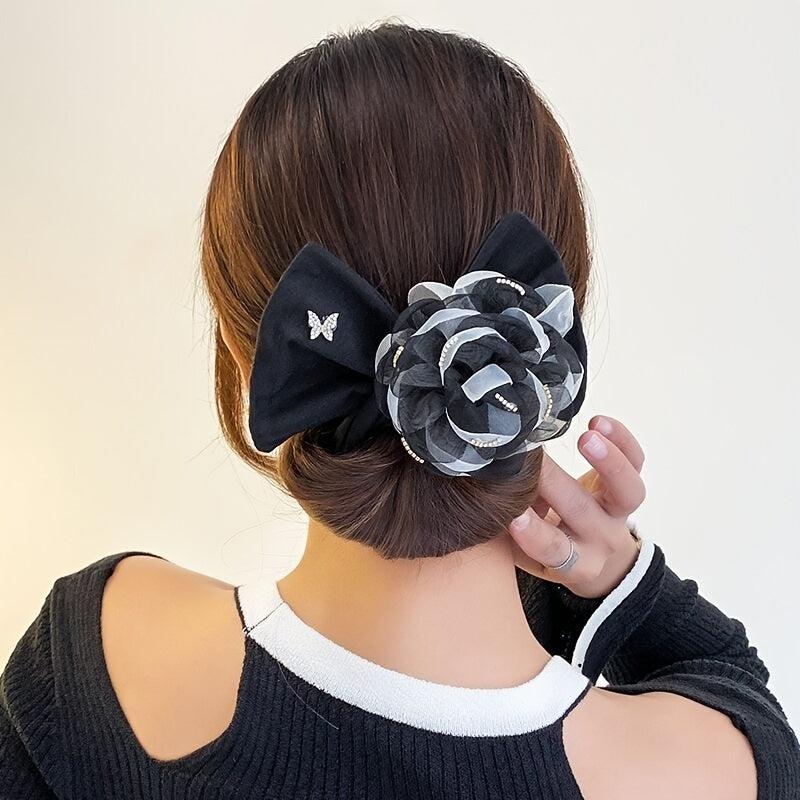 Camellia Hair Clip Twist Clip Flower Butterflies Headwear