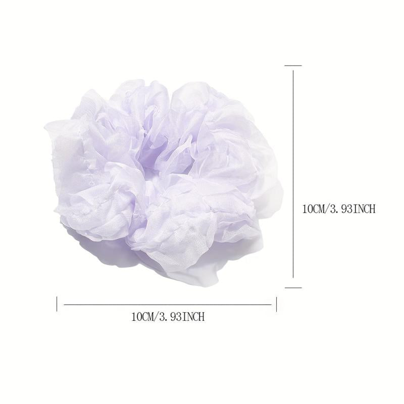 Ruched Ruffled Scrunchies Hair Tie Lace Hair Rope Sweet Ponytail Holder