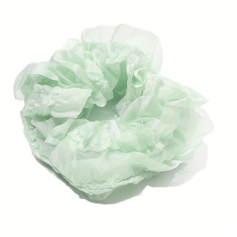 Ruched Ruffled Scrunchies Hair Tie Lace Hair Rope Sweet Ponytail Holder