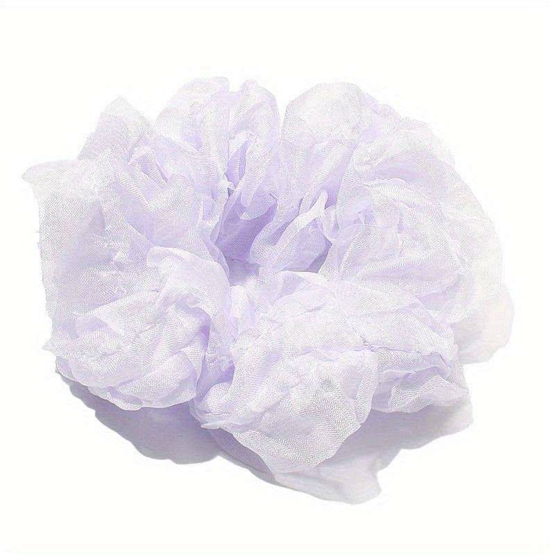 Ruched Ruffled Scrunchies Hair Tie Lace Hair Rope Sweet Ponytail Holder