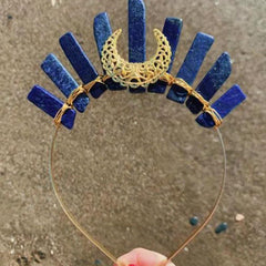Moon Quartz Crown Hairband Rhinestone Tiara Mermaid Headband