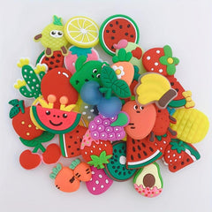 36pcs Fruit Shape Shoe Charm Resin Avocado Watermelon Shoe Buckle