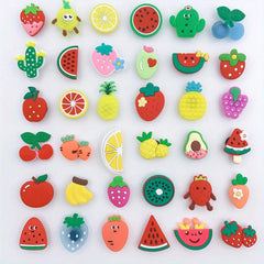 36pcs Fruit Shape Shoe Charm Resin Avocado Watermelon Shoe Buckle