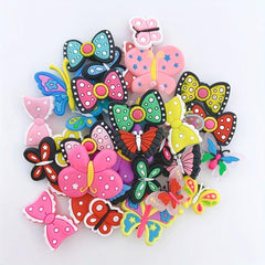 30pcs Butterfly Shoe Charm Resin Shoe Buckle Clogs DIY Accessories