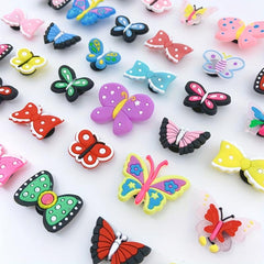 30pcs Butterfly Shoe Charm Resin Shoe Buckle Clogs DIY Accessories