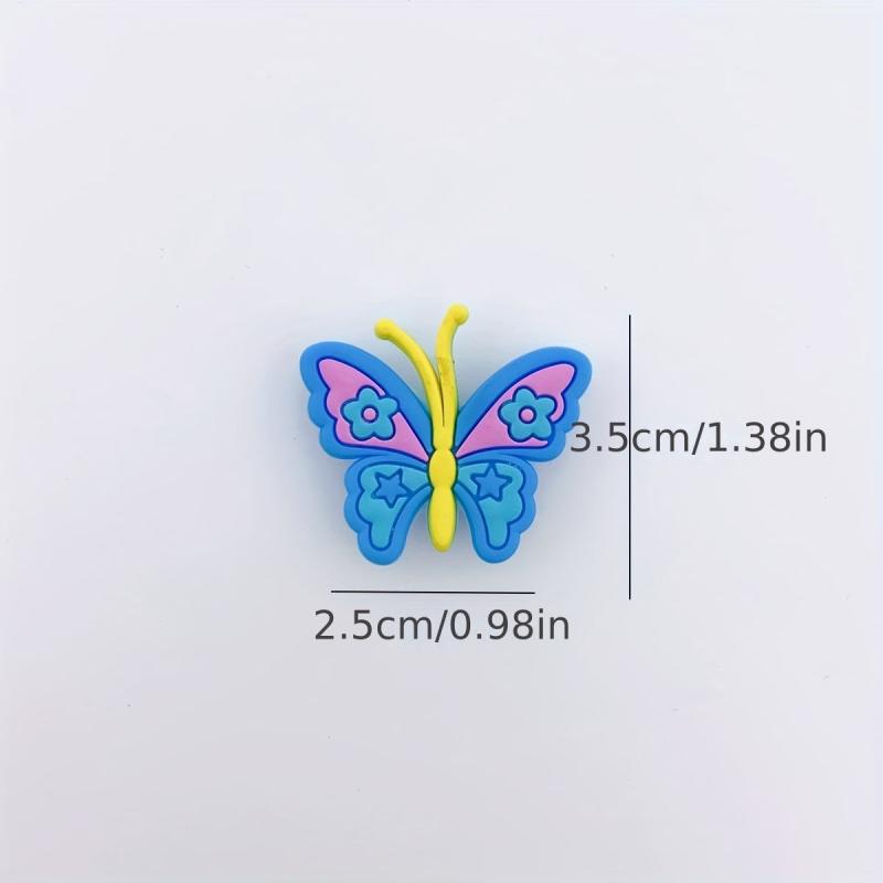 30pcs Butterfly Shoe Charm Resin Shoe Buckle Clogs DIY Accessories