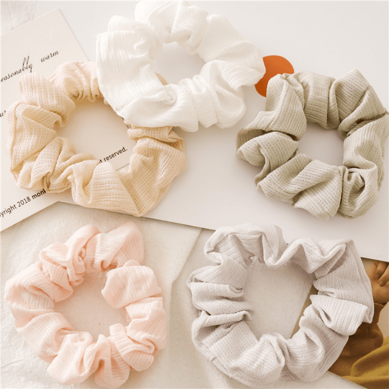 Iridescent Large Scrunchies Colorful Women Retro Hair Accessories