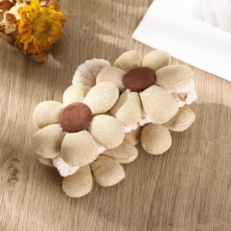 Floral Flannel Hair Jaw Clip Strong Hold Grip for Thick Hair