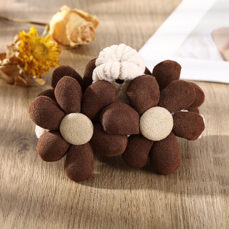 Floral Flannel Hair Jaw Clip Strong Hold Grip for Thick Hair