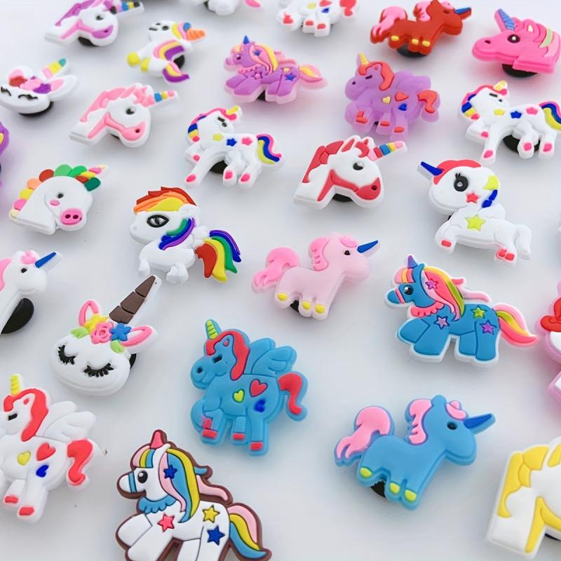 30pcs Unicorn Shoe Charm PVC Clogs DIY Accessory