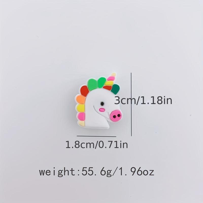 30pcs Unicorn Shoe Charm PVC Clogs DIY Accessory