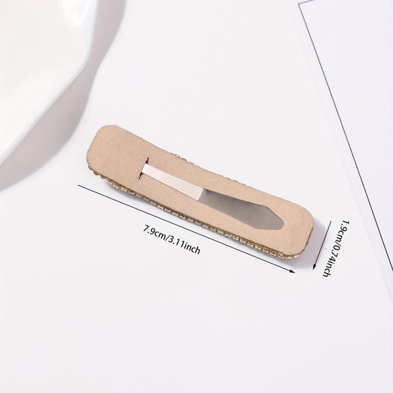 Rhinestone Snap Clip Glitter Style Hair Clip For Women Girls