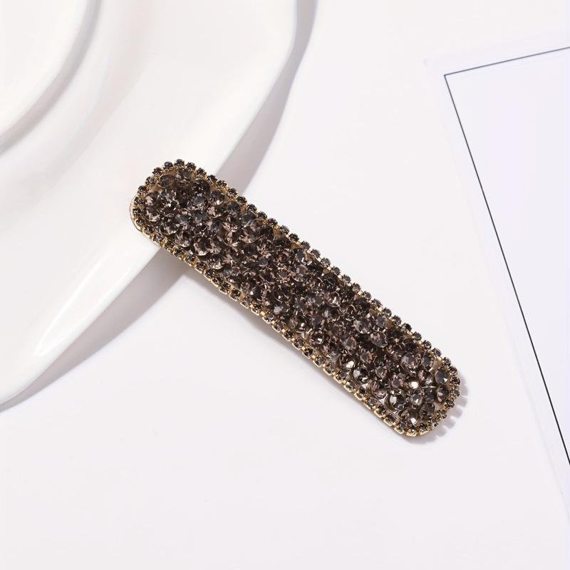 Rhinestone Snap Clip Glitter Style Hair Clip For Women Girls