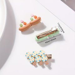 3pcs Cartoon Food Series Hair Clip for Women Girls Baby Sweet Hair Clip