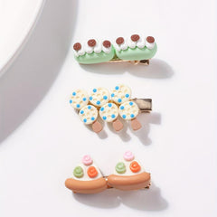 3pcs Cartoon Food Series Hair Clip for Women Girls Baby Sweet Hair Clip