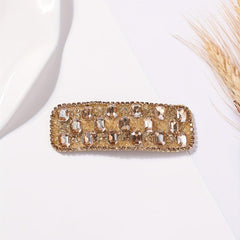 Rhinestone Snap Rectangle Hair Clip Glitter Hair Accessory