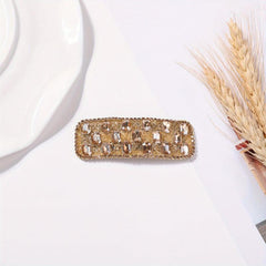 Rhinestone Snap Rectangle Hair Clip Glitter Hair Accessory