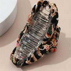 Boho Style Hair Claw Fabric Hair Claw Nonslip Ponytail Holder