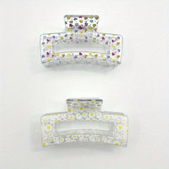 Fruit Printed Hair Claw Hollow Rectangle Nonslip Ponytail Holder