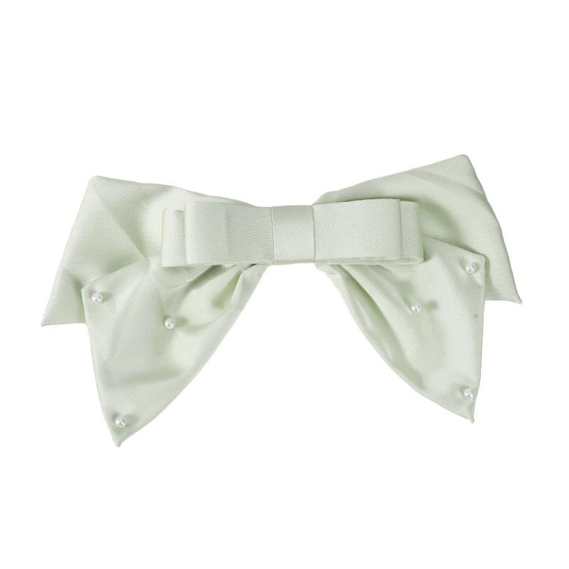 Satin Bow Rhinestone Hair Clip Non slip French Barrette Hair Accessories