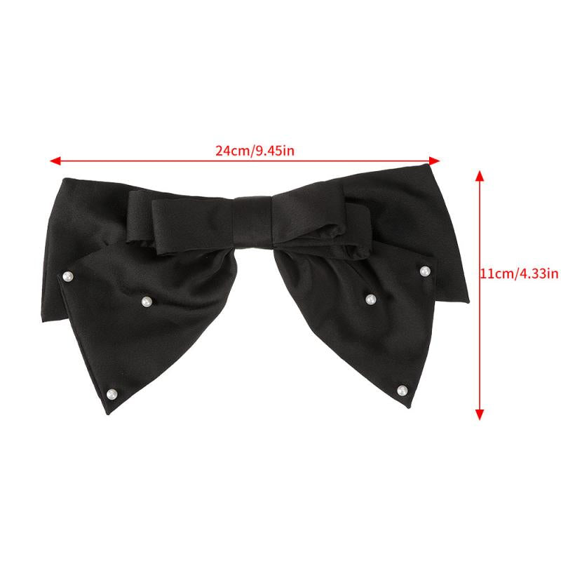 Satin Bow Rhinestone Hair Clip Non slip French Barrette Hair Accessories