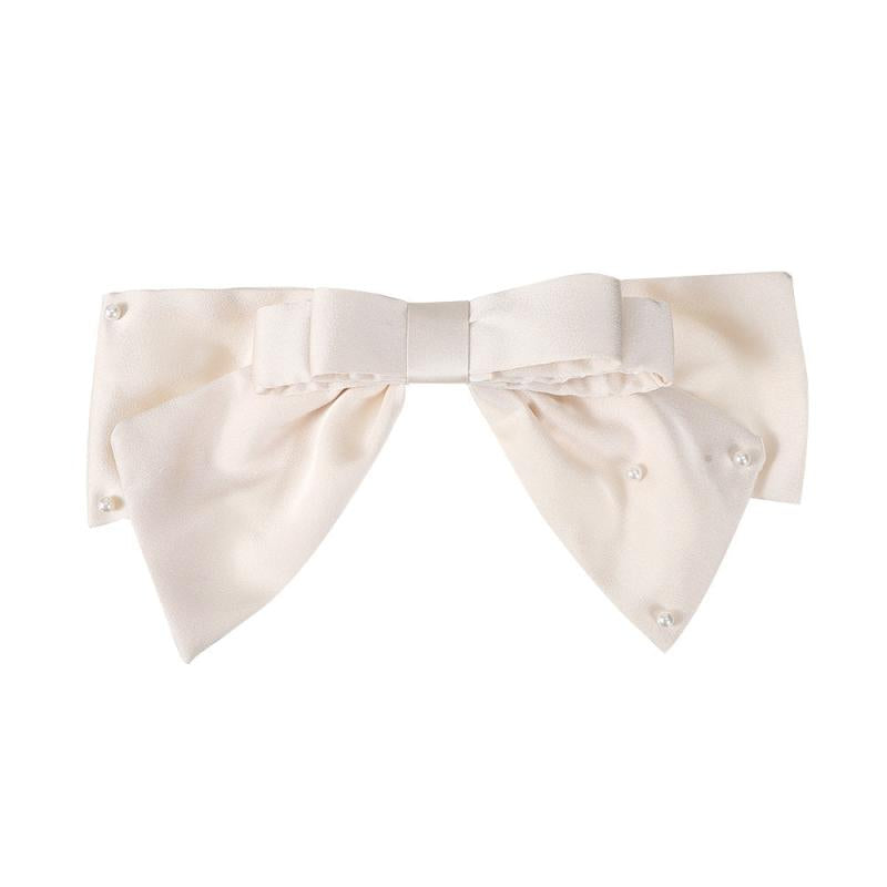 Satin Bow Rhinestone Hair Clip Non slip French Barrette Hair Accessories