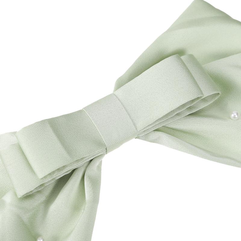 Satin Bow Rhinestone Hair Clip Non slip French Barrette Hair Accessories