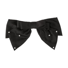 Satin Bow Rhinestone Hair Clip Non slip French Barrette Hair Accessories