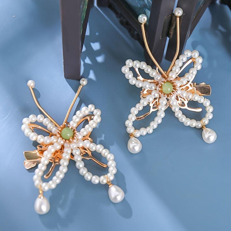 Butterfly Barrette Hairpin Vintage Chinese Style Cheongsam Hair Accessories