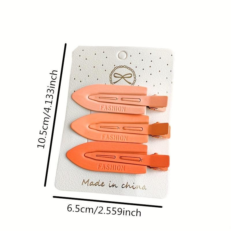 3pcs Colorful Hair Clip Side Clip Duck Billed Headwear Women