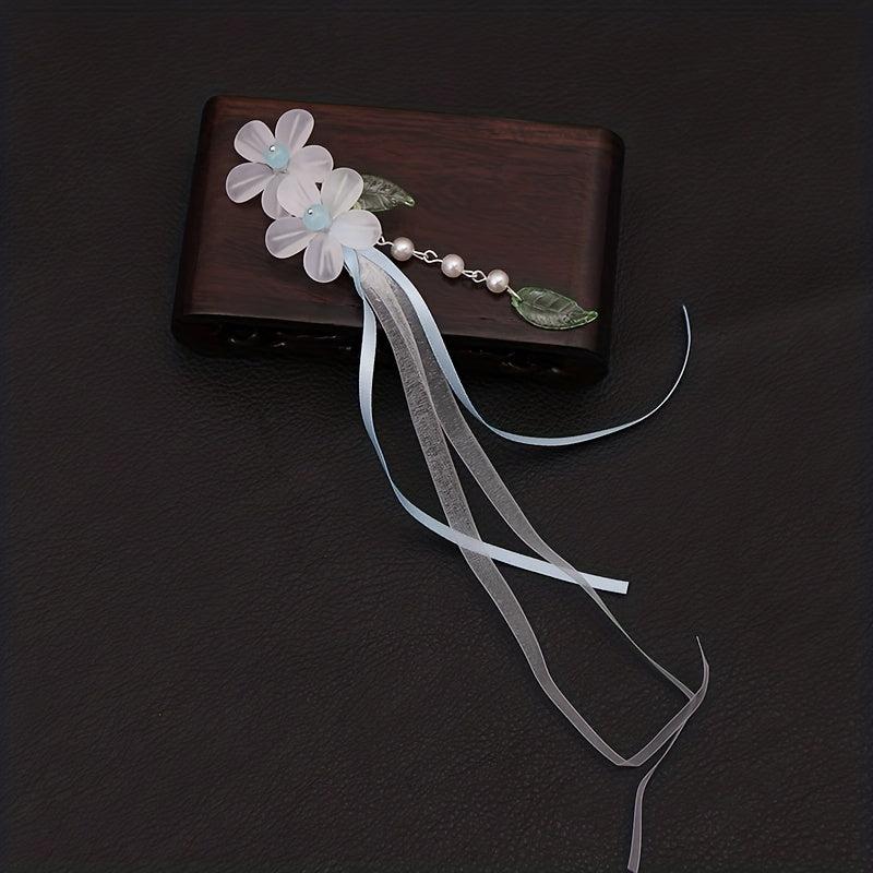 Ancient Style Crystal Hairpin Retro Headdress Flower Tassel Hair Accessories