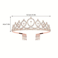 Rhinestone Headband Crown Tiara Hair Accessories for Women
