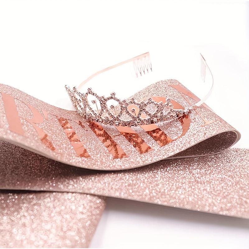 Rhinestone Headband Crown Tiara Hair Accessories for Women
