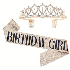 Rhinestone Headband Crown Tiara Hair Accessories for Women