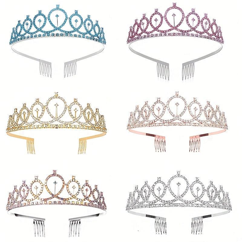 Rhinestone Headband Crown Tiara Hair Accessories for Women
